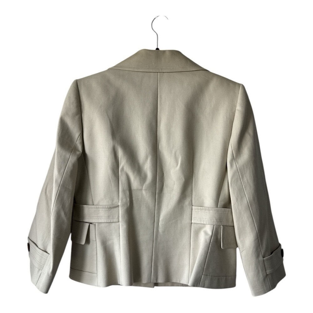 Antonio Melani Women's Khaki Solid Long-Sleeve Lined Blazer Jacket Size 6 - Picture 4 of 5